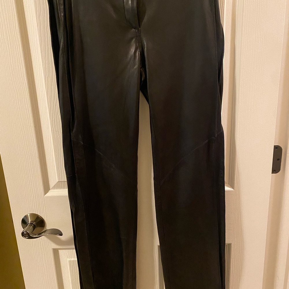 BCBG Black Leather Pants